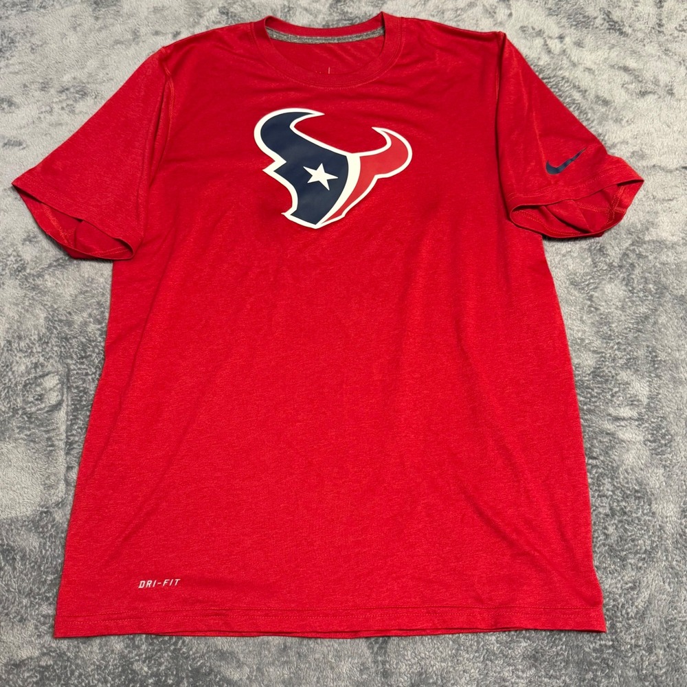 Nike NFL Houston Texans Dri-FIT Red T-Shirt Men's Size Medium Football